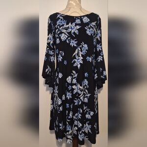 Ralph Lauren Black and Blue Floral Dress